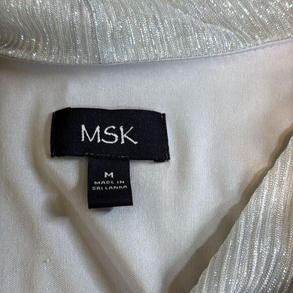 MSK
Split-Sleeve Metallic Blouson Top - Picture 6 of 10